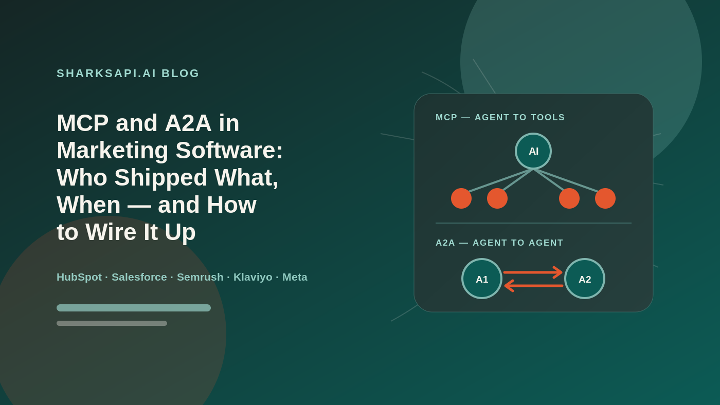 MCP and A2A in Marketing Software: Who Shipped What, When — and How to Wire It Up